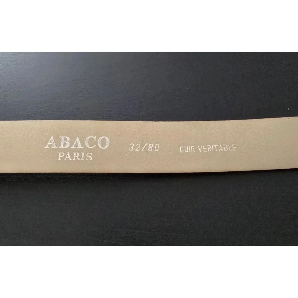 ABACO Paris‎ Cuir Veritable Croc Belt Brown Size 32-80